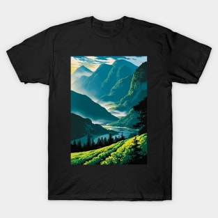 Green Fields in a Forest Valley T-Shirt